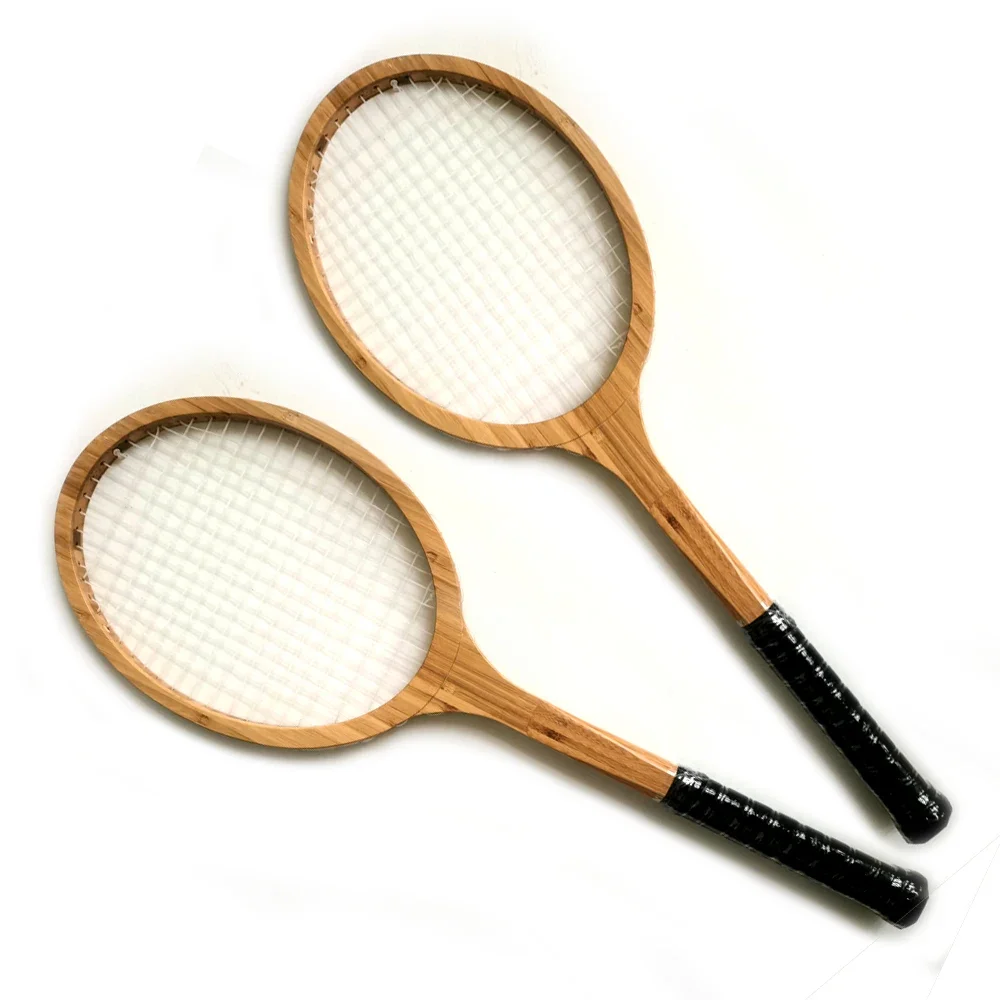 Personalized Custom Collection Display Racket Vintage Sportcraft Bamboo Classic Wooden Tennis Racket