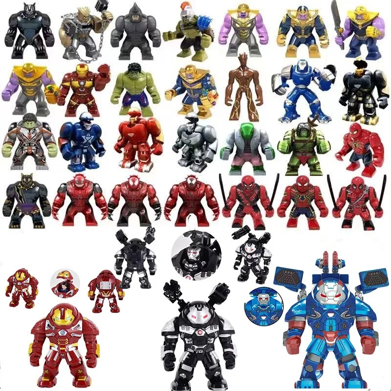 Marvel Building Blocks Superhero Anti Hulk Mech Thanos Spider Man City Gift Venom Toy Children's Birthday Gift