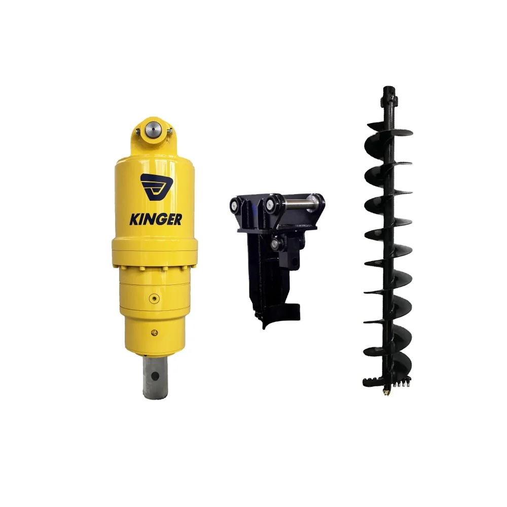 

KINGER Earth Auger Soil Drilling Machine Mini Excavator Auger Drive for Sale