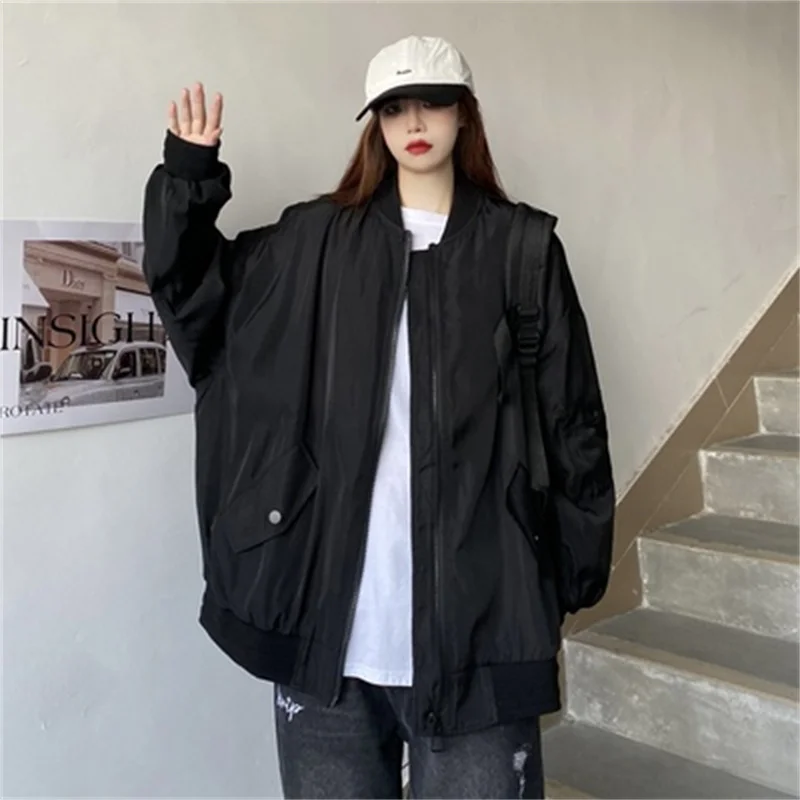 

South Korea ins2022 Autumn Personality Versatile Korean Version of Street Loose Baseball Uniform Bomber Jacket Jacket Men Women