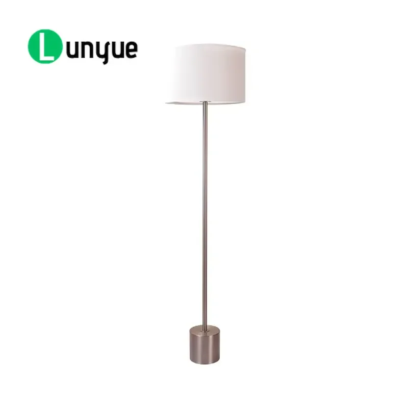 Modern Floor Lamp for Living Room Bedroom Standard Pole Light Tall Standing Lamp with Fabric Shade Home Decor Lighting
