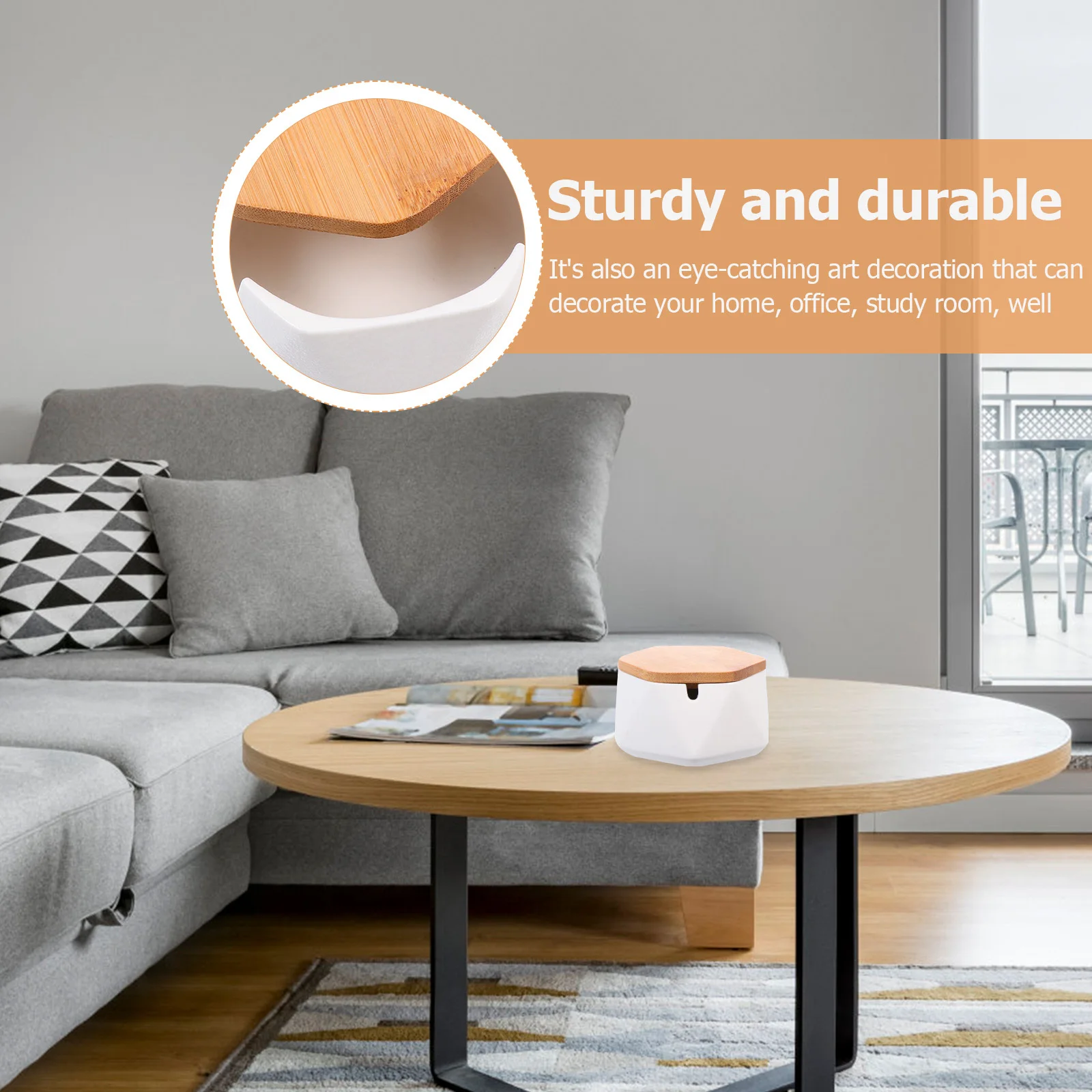 

1pc Ceramic Ashtray Irregular Diamond Shape Reusable Soot Box For Home Hotel Office Desktop Cigarette Ash Holder Decor