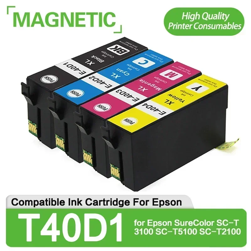 

T40D1 T40D2 T40D3 T40D4 T40D Compatible Printer Inkjet Ink Cartridge for Epson SureColor SC-T3100 SC-T5100 SC-T2100 Printer