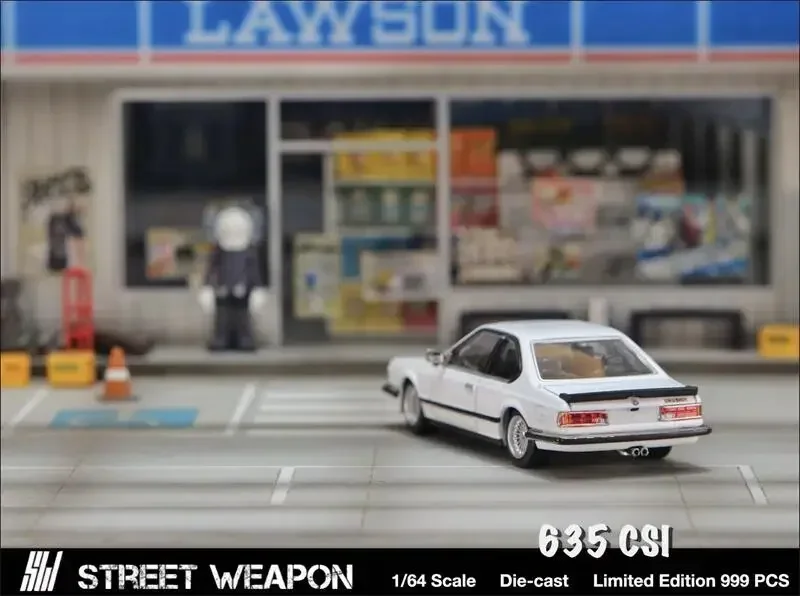 SW 1:64 E24 635 CSI witte gegoten modelauto