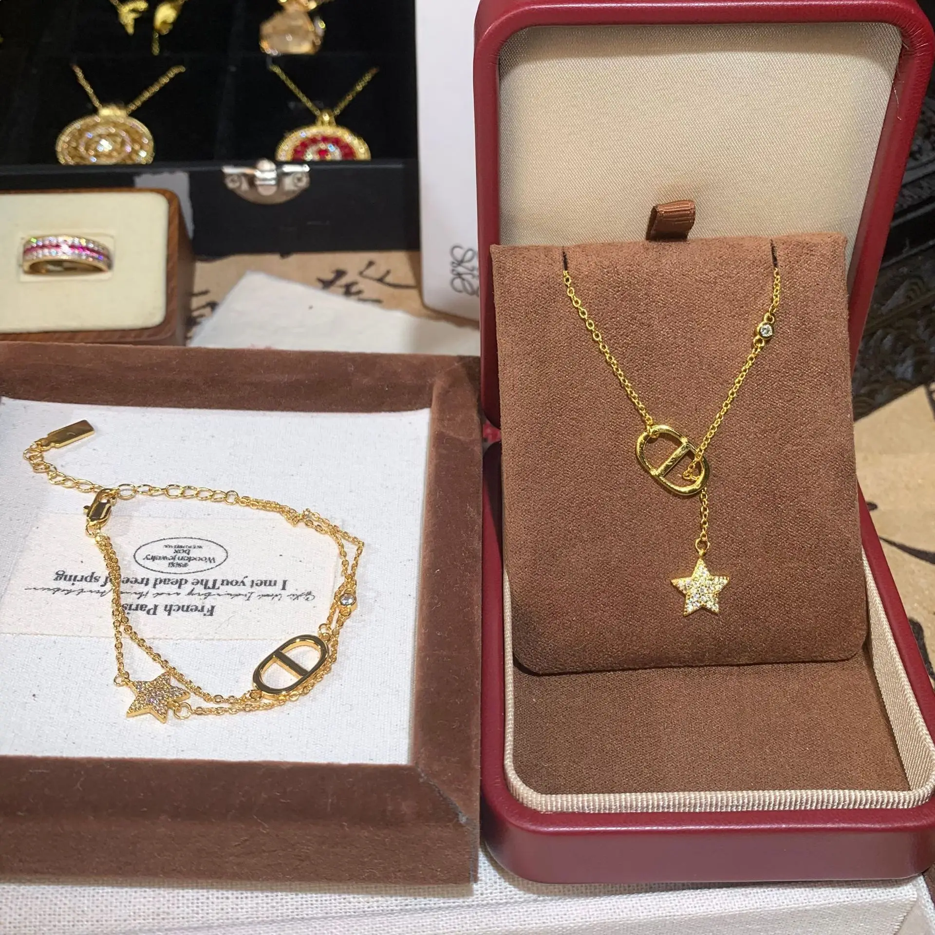 سوار بطبقة مزدوجة على شكل نجمة أولي من CD لعام 2026 للنساء، سلسلة حروف الزركون الرائعة مع شرابة، فكرة هدية عصرية #2