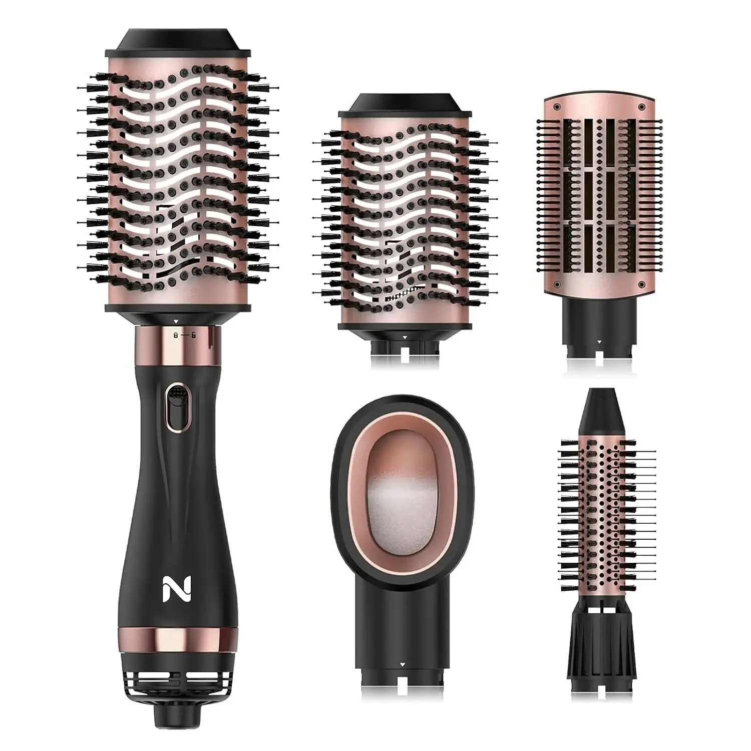 Hot Air Paddle Brush Blow Dryer Styler For Drying Straightening Volumizing Curls All Hair Types Frizz Free Salon Quality