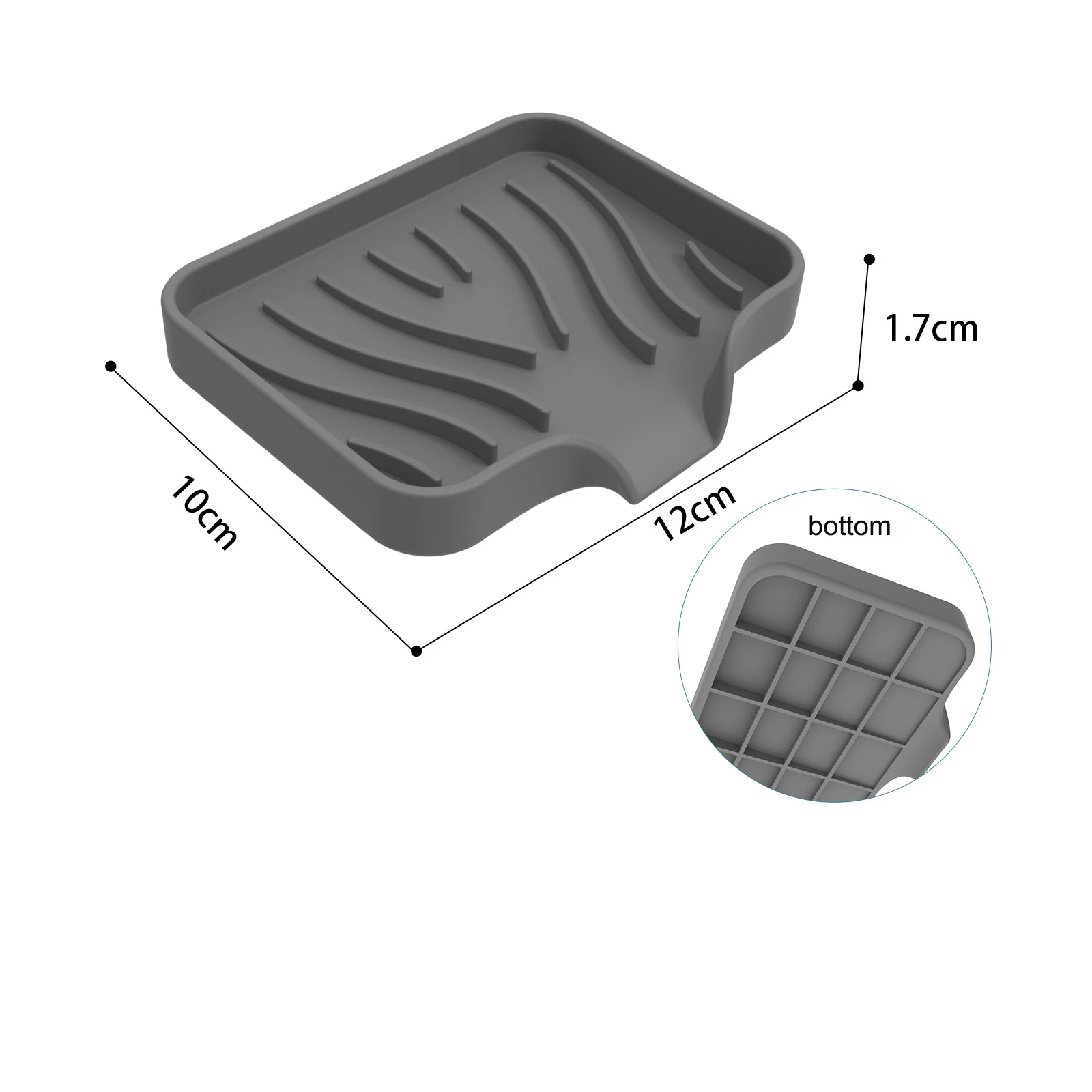 Silicone Draining Soap Dishes Soap Holder Anti Slip Pad Free Punch Soap Box Kitchen Bathroom Countertop Non-Slip Pad Soap Shelf