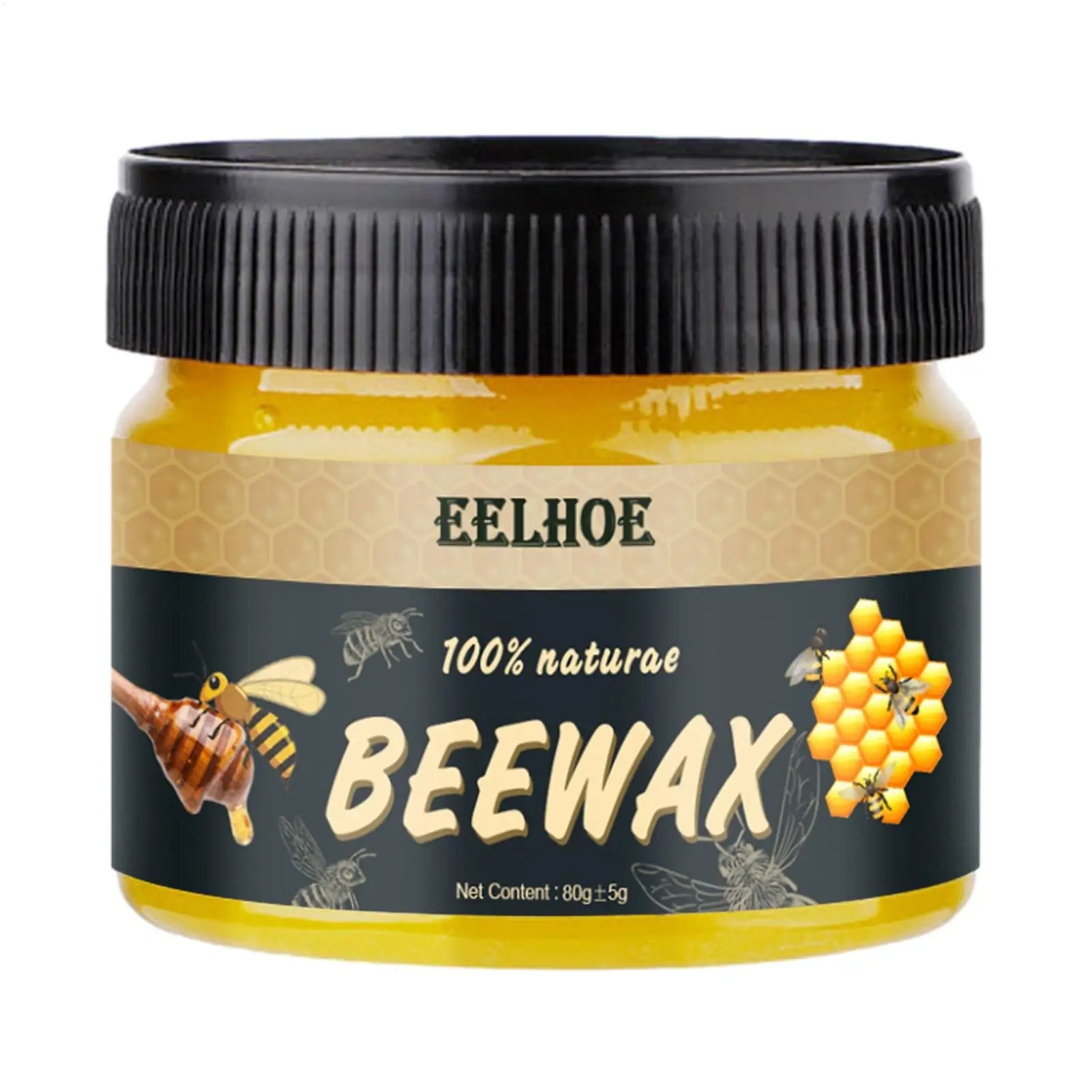 80/40g Bees Wax Finish And Cleaner Protective Multifunctional Wood Finish Natural Wax Traditional Wood Wax Furniture Finish view 3