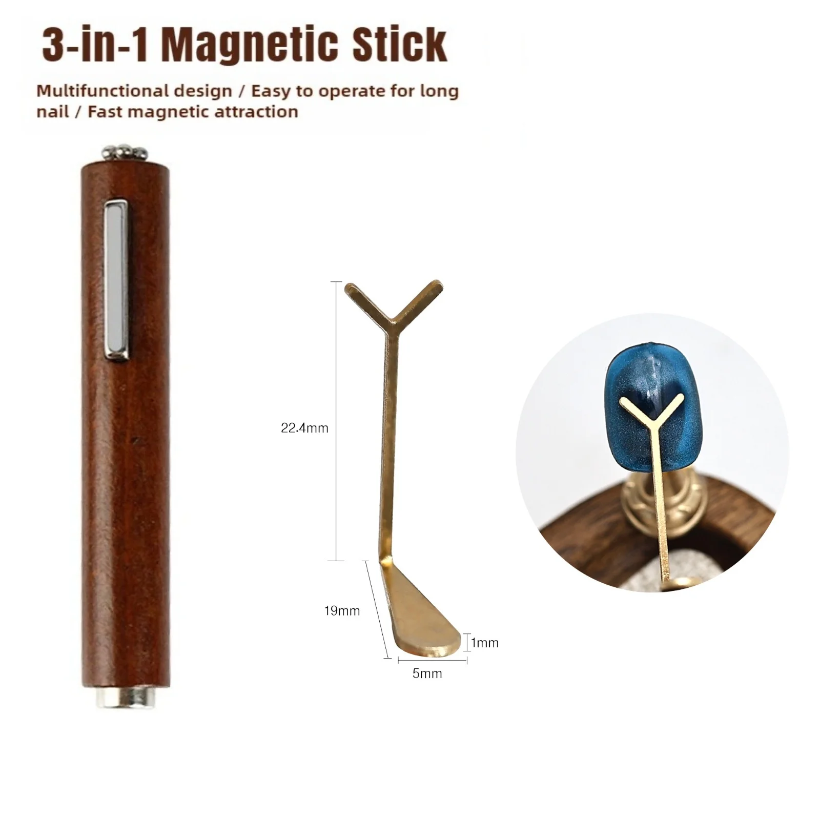 3 in 1 Multifunzionale Nail Art Bastone magnetico Kit in ferro a forma di Y Cat Eye Gel Forte magnete Smalto per unghie Linea Effetto Strumenti per manicure