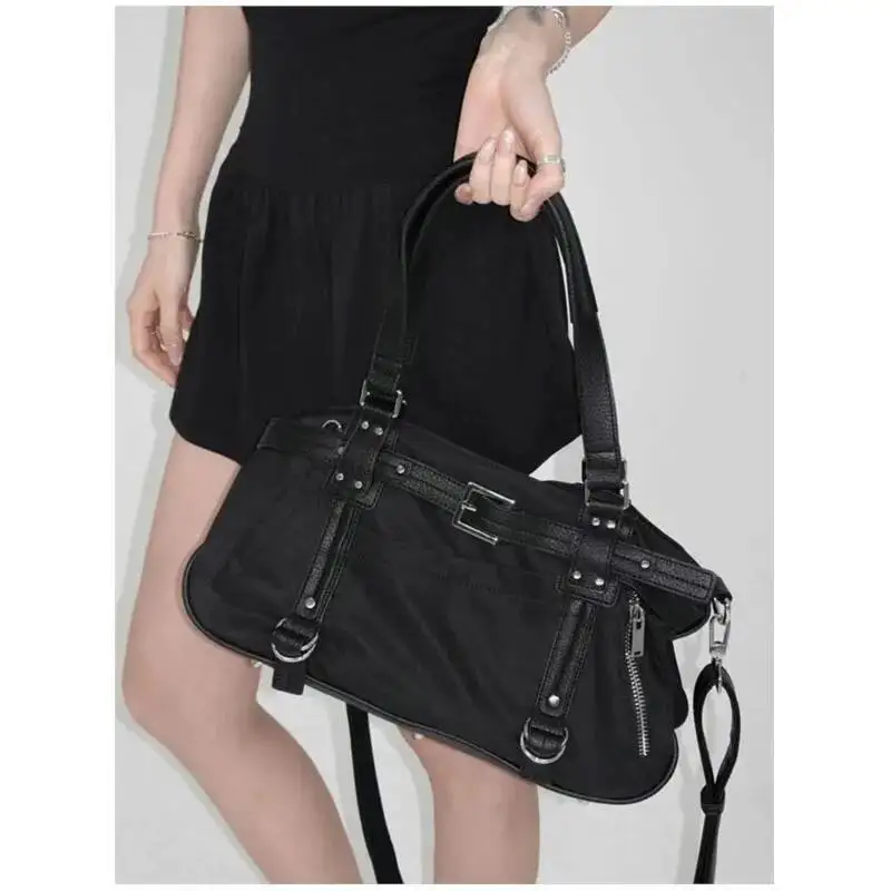 Bloom Hot Girls Pink Y2k Handbag Purse Women High Street Nylon Casual Crossbody Ladies Haruku Aesthetic Shoulder Bags