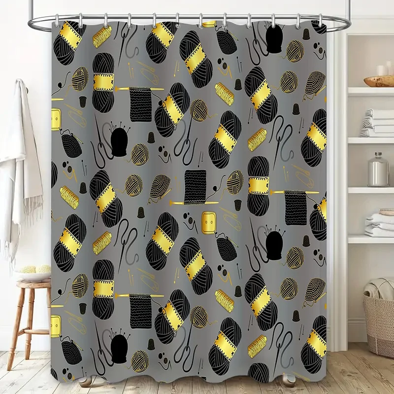 Shower Curtain Vintage Floral Pattern Waterproof Bathroom Decor Farmhouse Rustic Home Textile Washable Fabric