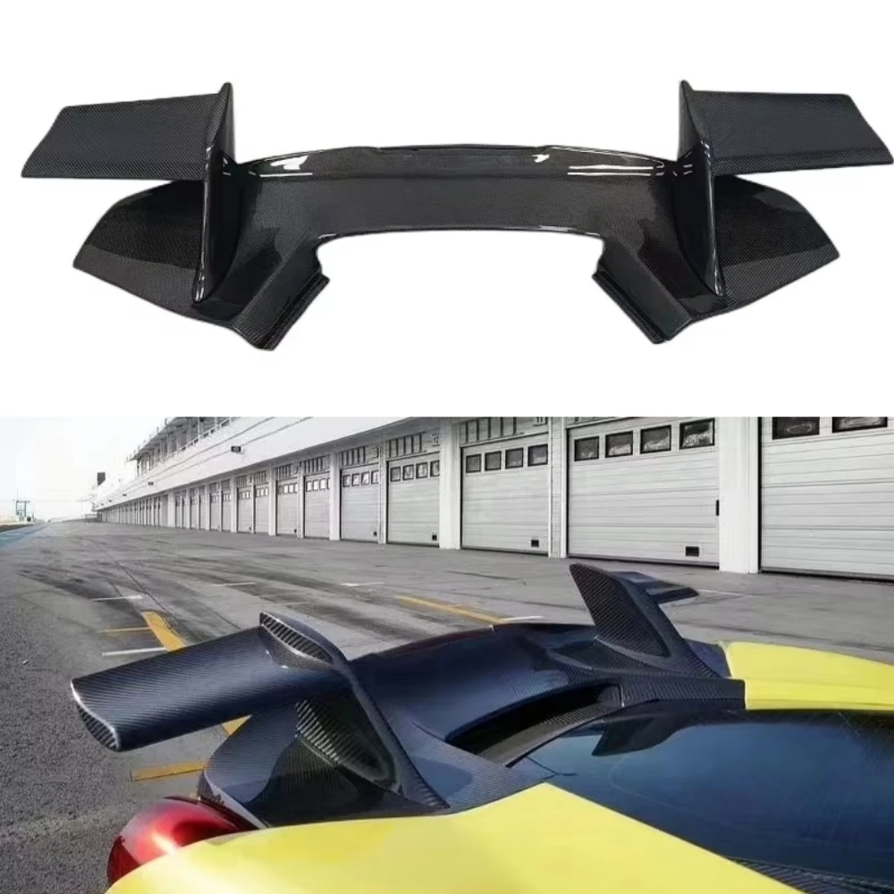 2015-2020 for Ferrari 488 GTB Carbon Fiber Rear Spoiler Body Kit M-Style Rear Trunk Wing Positioned for Rear Bumper