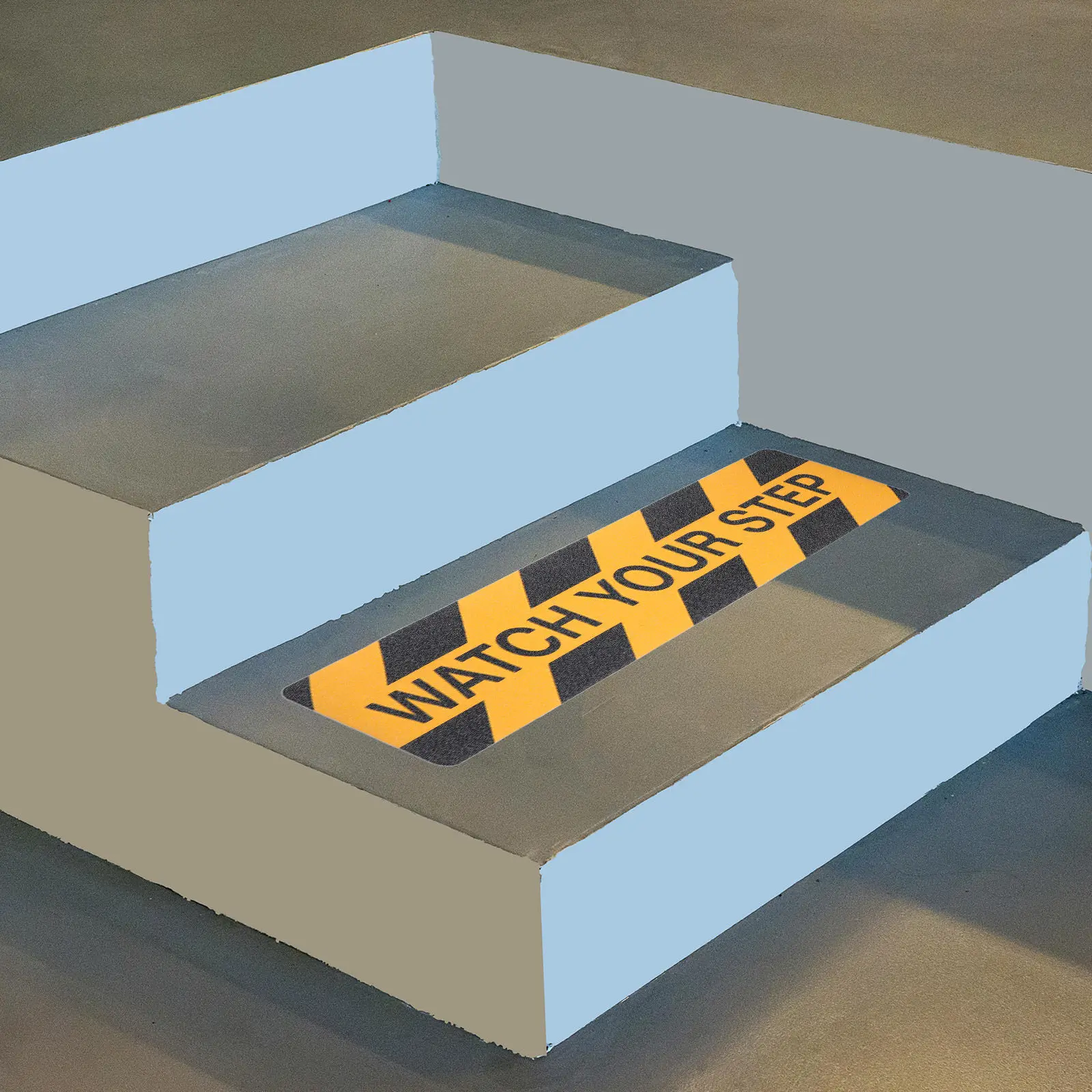 Anti-Slip Traction Tape Watch Your Step Pattern High-Efficiency Non-Slip Stair Strip for Indoor Outdoor Use Kitchen Bathroom