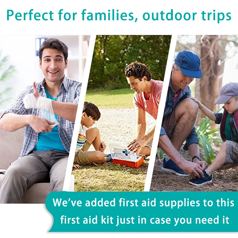 مجموعة طبية للطوارئ متعددة الأغراض ، معدات البقاء على قيد الحياة الأساسية ، لا قضبان المغنيسيوم ، التخييم في الهواء الطلق والمشي لمسافات طويلة وبروتوكولات المنزل