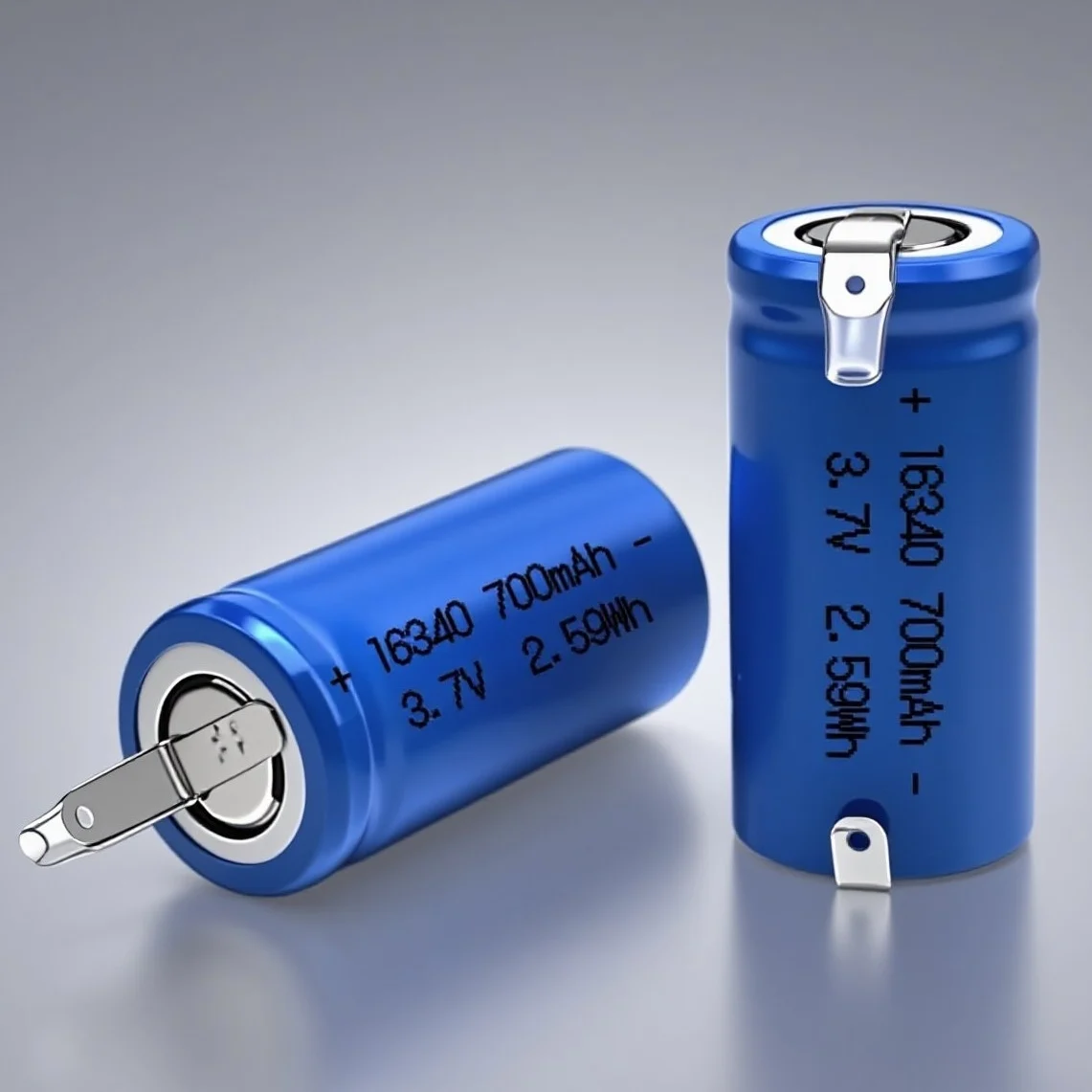 16340 3.7 فولت 700 مللي أمبير CR123A بطارية ليثيوم قابلة للشحن مع علامات لحام للكاميرا جهاز التجميل فانوس التخييم مصباح الصيد