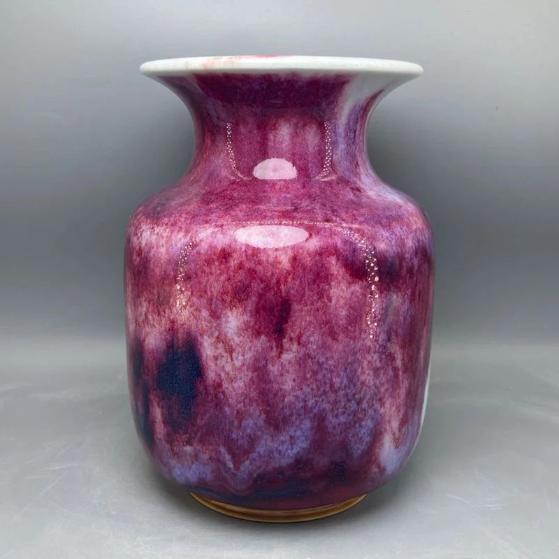 Riches vase Ceramic vase ornamental vase handicrafts Jun porcelain has ice cracks open pieces of under-glaze bubbles