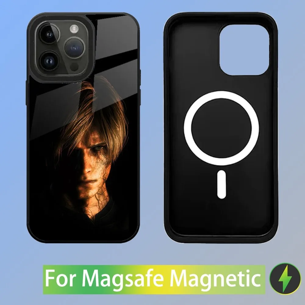 Leon Kennedy R-ResidentS E-Evil Phone Case For iPhone 16,15,14,13,12,11,Plus,Pro,Max Mini Magsafe Magnetic Wireless Charging