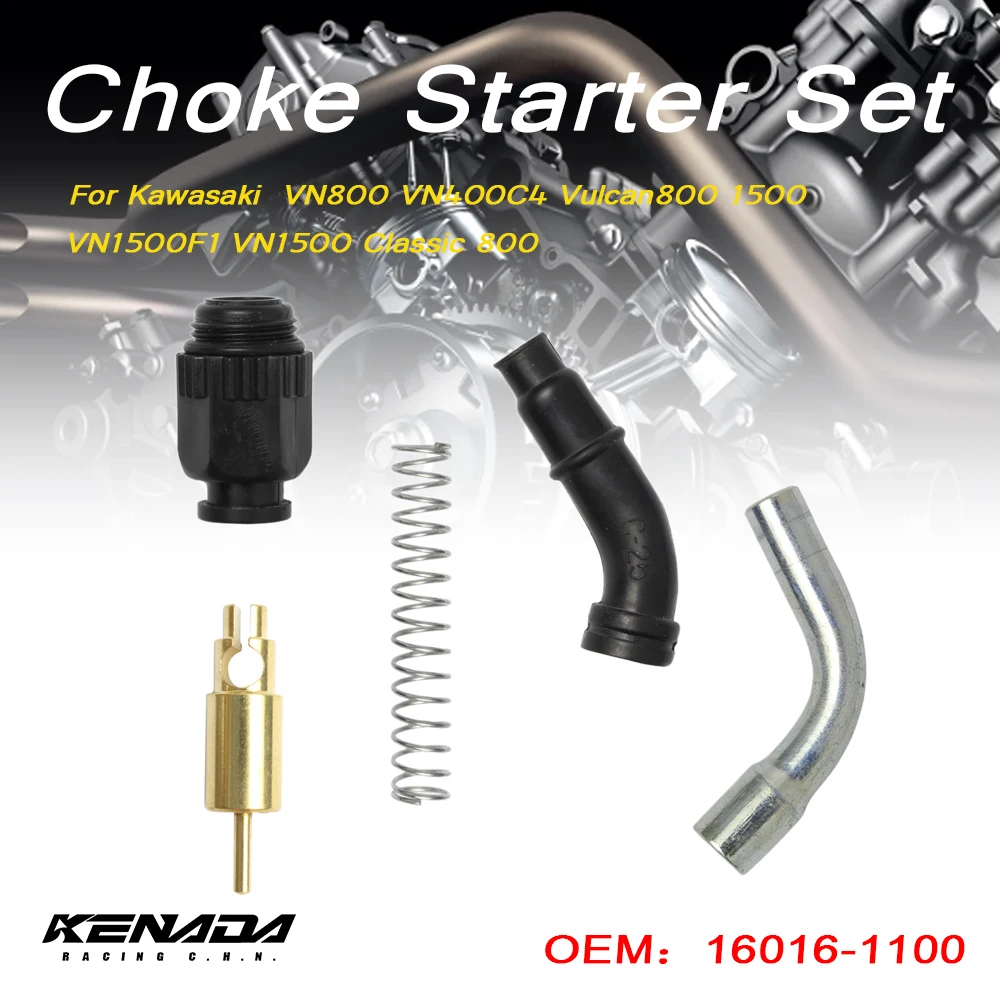 16016-1100 For Kawasaki VN800 VN400C4 Vulcan800 1500 VN1500F1 VN1500 Classic 800 Carburetor Choke Plunger Starter Set