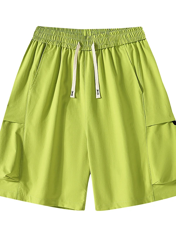 

Youth Casual Pants Men's Summer New Sle Loose Pure Color Workwear orts Straight Leg Pants Faionable Polyester orts