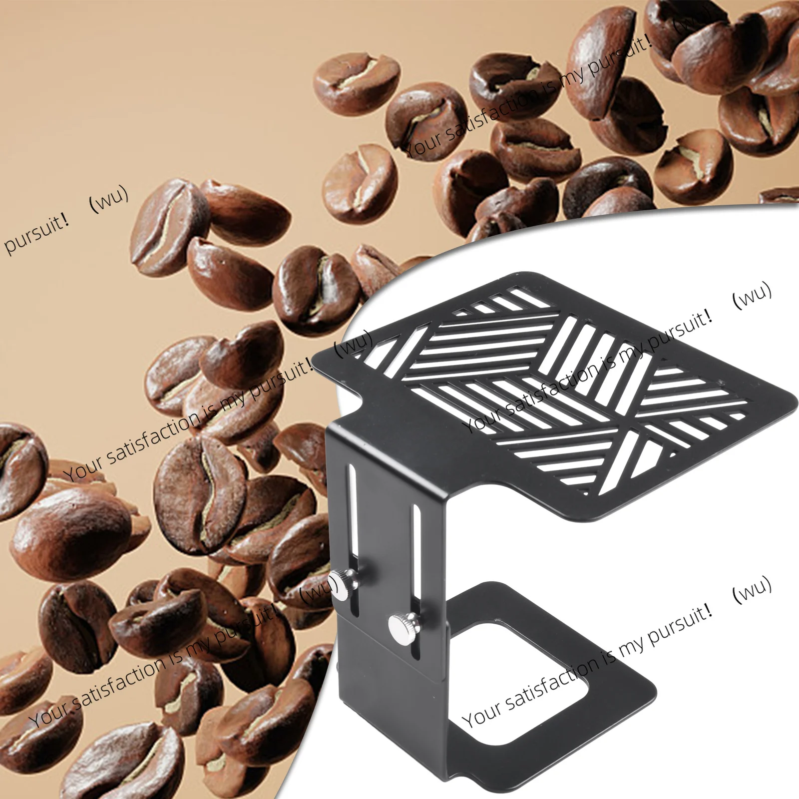 For Espresso Machines Stainless Steel Kitchen Appliances Practical Rack Coffee Weighing Rack Drinks 14.8x11.8x8cm Black