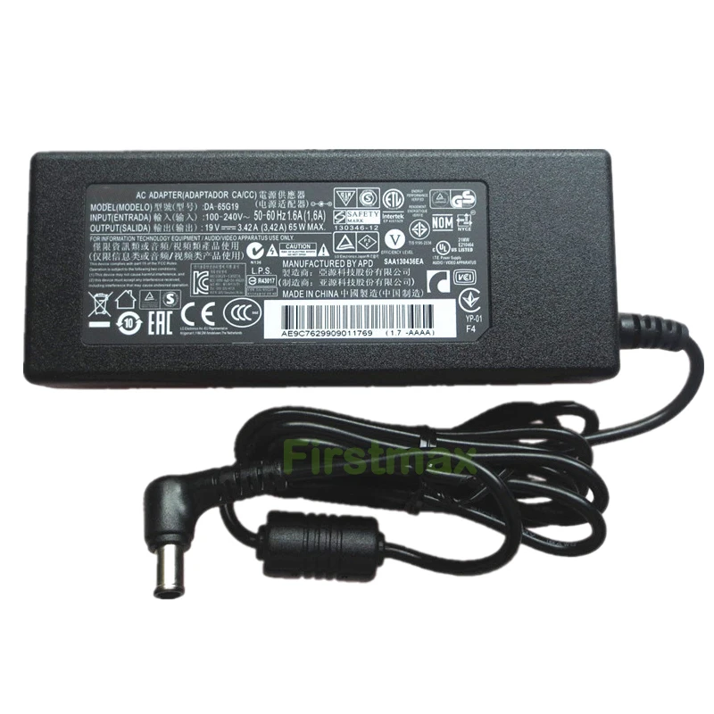 محول تيار متردد 19 فولت DA-65F19 EAY 62990908   شاحن لـ LG 43 "43LF5100 43LF5100-UA 49" 49LF5100 49LF5100-UA LED TV شاحن التيار الكهربائي
