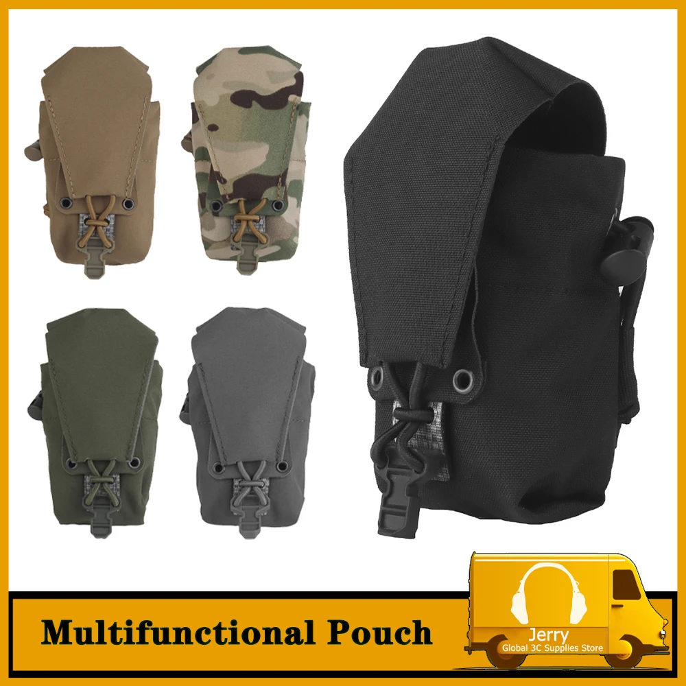 

Multifunctional Pouch Suitable for Tactical Equipment With M System，Walkie Talkie Bag MOLLE Intercom Pouch for Hunting Airsoft