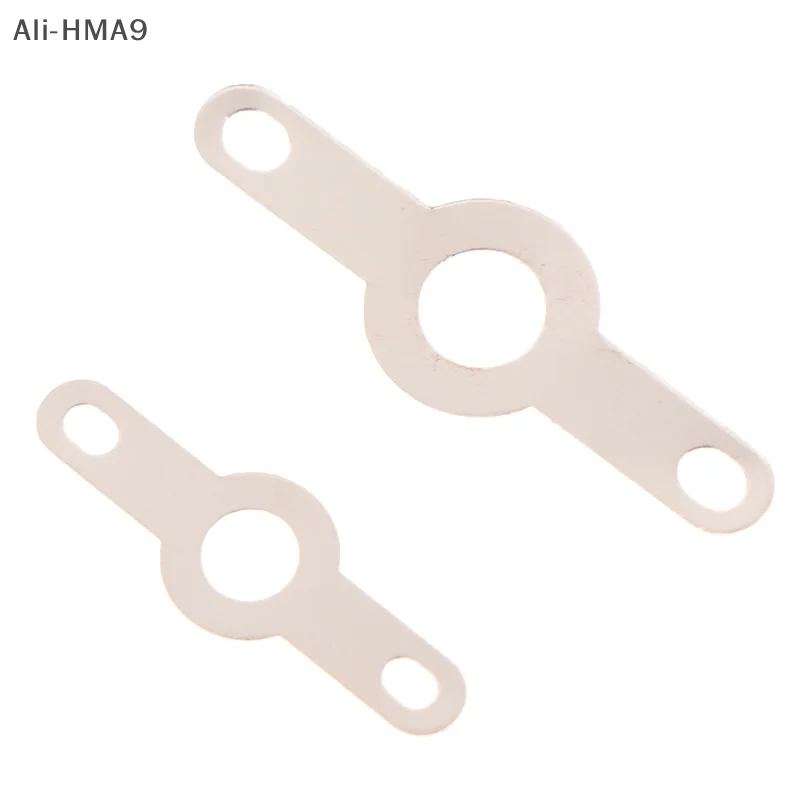 

50pcs Silver-plated Copper Double Head Soldering Terminal M3.2 M4.2 Circular Weld Washer Welding Sheet Soldering Lug