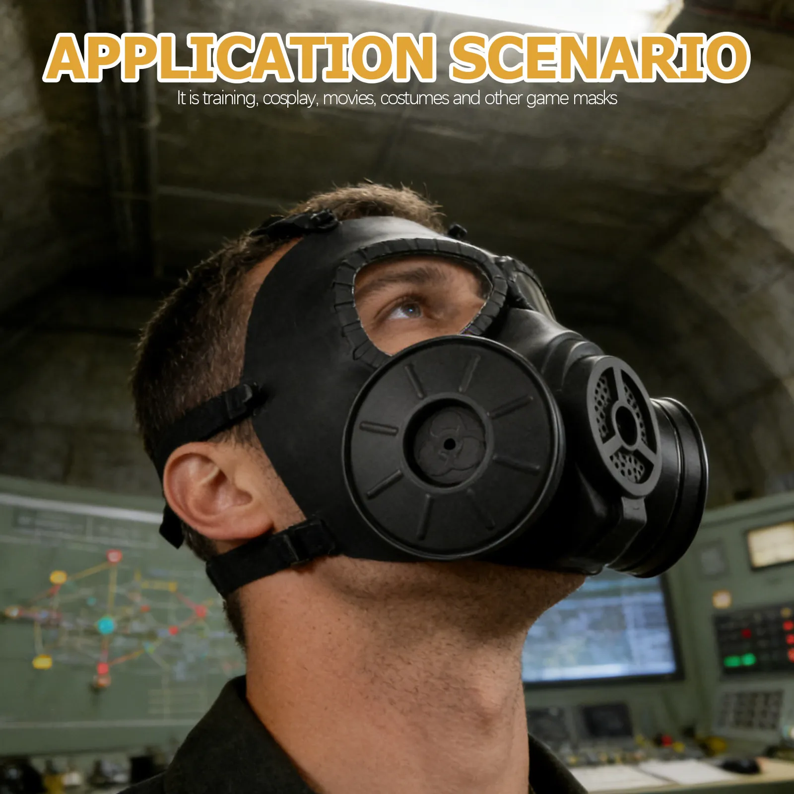 

Gas Black Ma-85-Bk Full Protective Adjustable Elastic Anti-Fog Exhaust Fan Skull for Cs