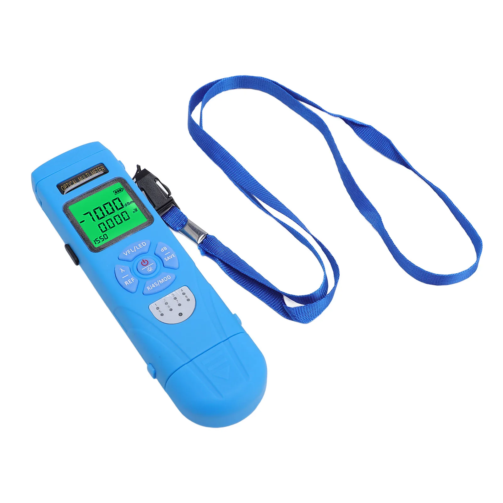 

Fiber Optic Tester -70~+10dBm 850-1650nm 15KM Rechargeable Fiber Tester With OPM LED Light RJ45 Testing For SC FC ST Connector