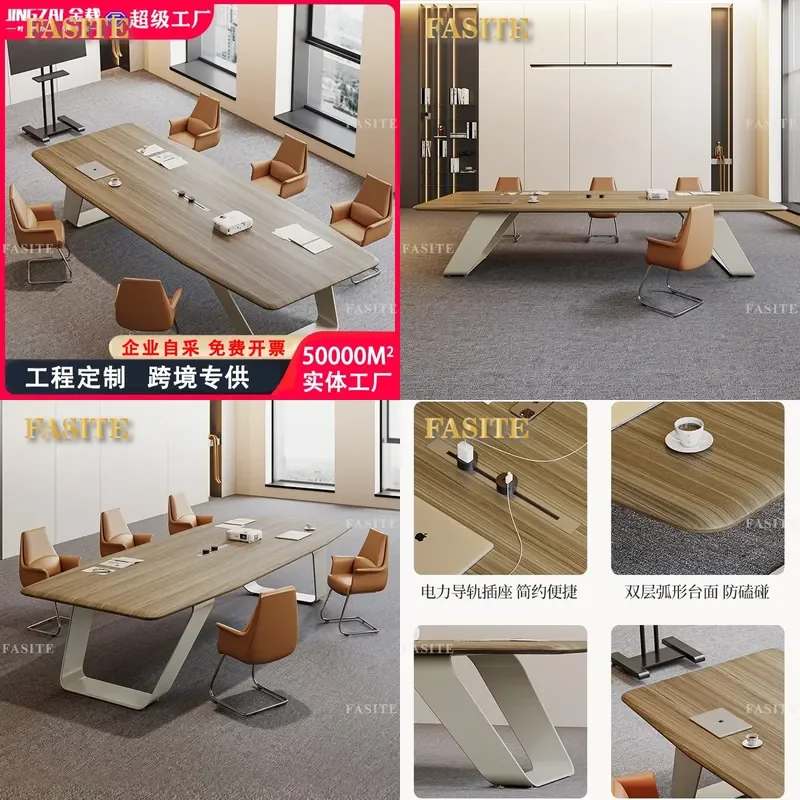 For Conference Room Simple Modern Long Table Large Multi-person Training Desk Office Furniture Negotiation Table