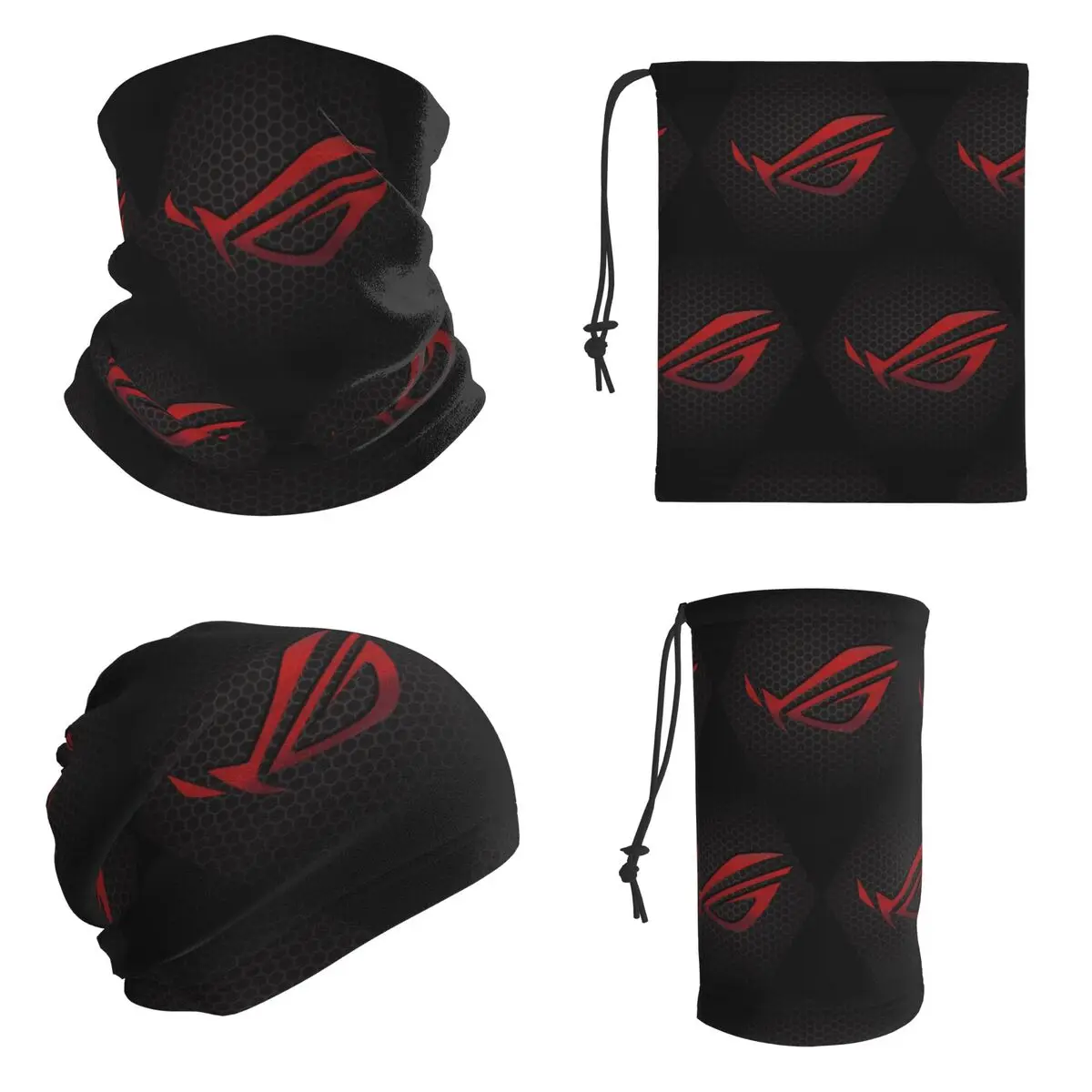 Asus Rog Future Hexagon Bandana Neck Gaiter Printed Wrap Scarf Cycling Headband For Men Women Adult Breathable