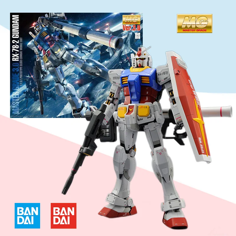 

Bandai Original box MG 1/100 MASTER GRADE 3.0 RX-78-2 GUNDAM full Action Anime PVC model kit Assembly toy gift for kids