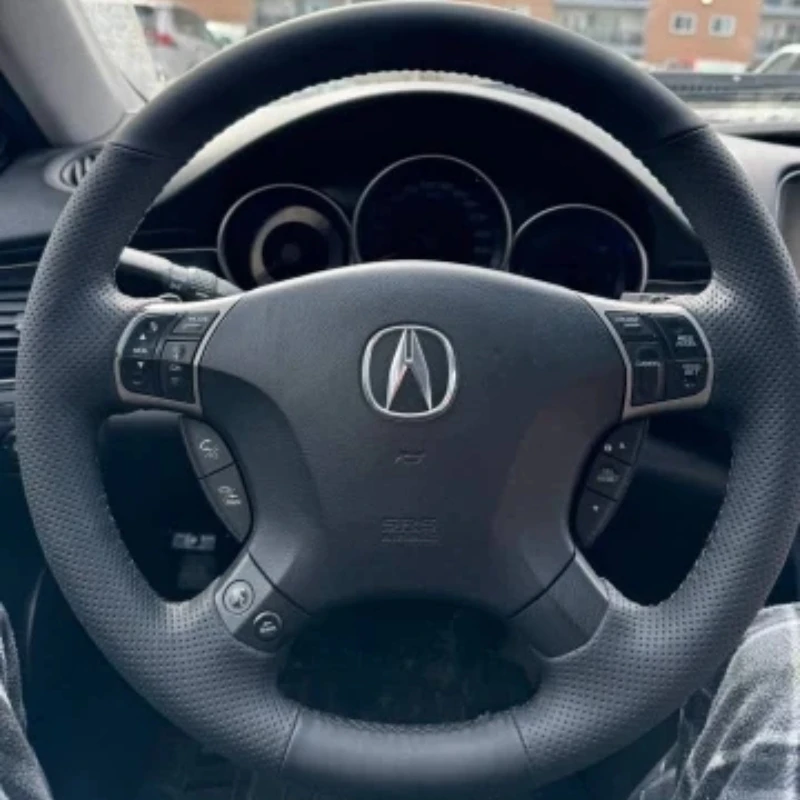 Hand-Stitched Genuine Leather Car Steering Wheel Cover for Acura RL Legend 2005-2008 Auto Parts