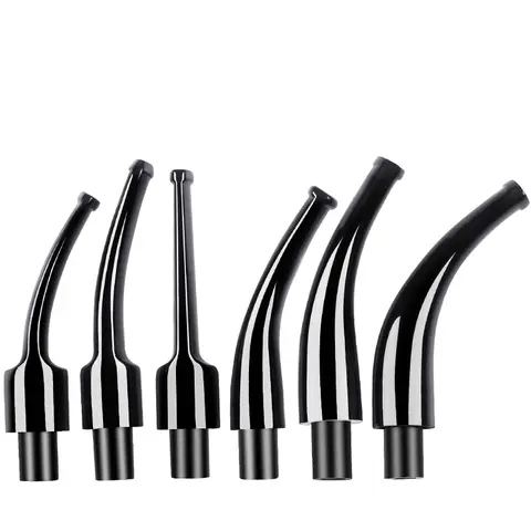 Black Mouthpieces Pipe Stems Tobacco Pipe Stem for Smoking Tool Accessories Bent Taper 9mm Filter DIY Holder