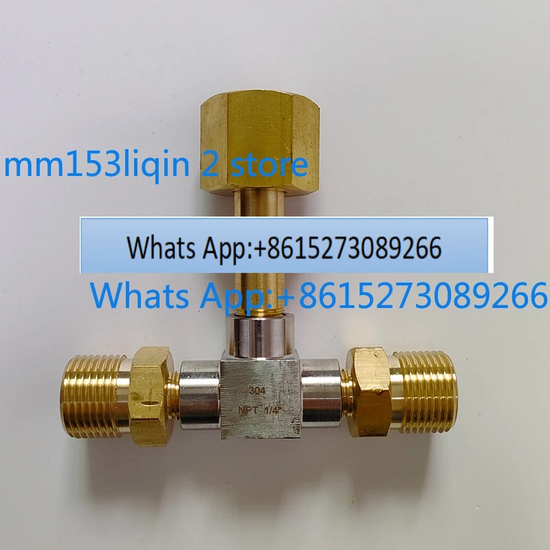 Oxygen pressure gauge cylinder three-way valve G5/8 inner wire outer wire one point two belt valve