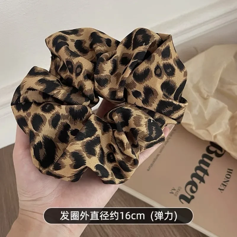 Leopard Print Scrunchies Hair Tie Hair Rope High Elasticity Elastic Hair Band Ponytail Holder Elegant Women Hairs Accessories