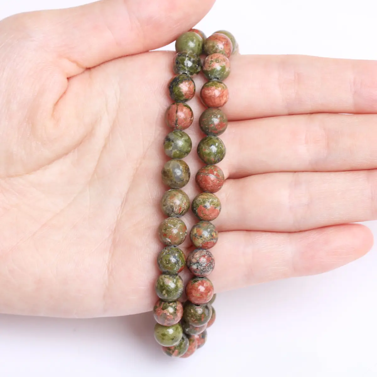 4 6 8 10 12mm Natural Unakite Stone Spacer Loose Beads Jewelry Making For Necklace Bracelet Round DIY Wholesale