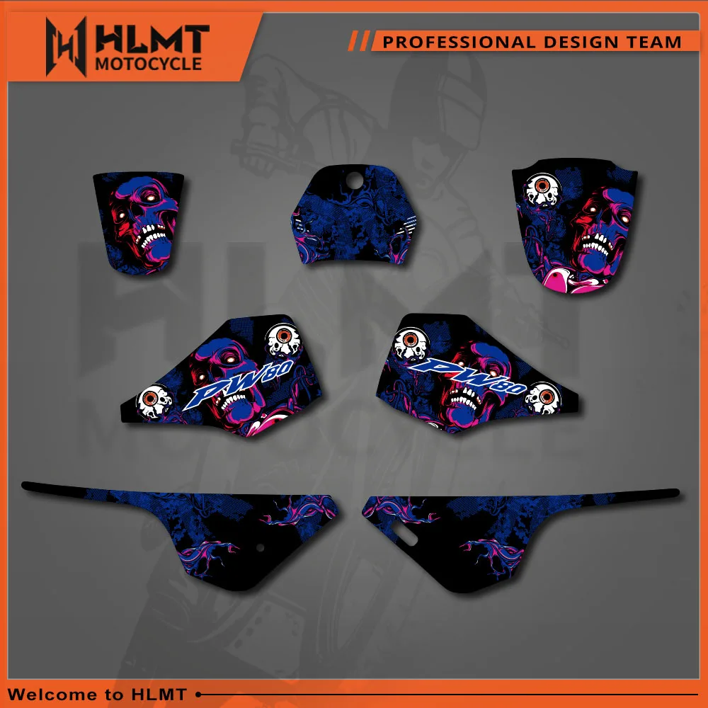 

For Yamaha PW80 PW 80 All Years HLMT GRAPHICS BACKGROUNDS STICKER Set Decoration Protector Sticker Personality Customization