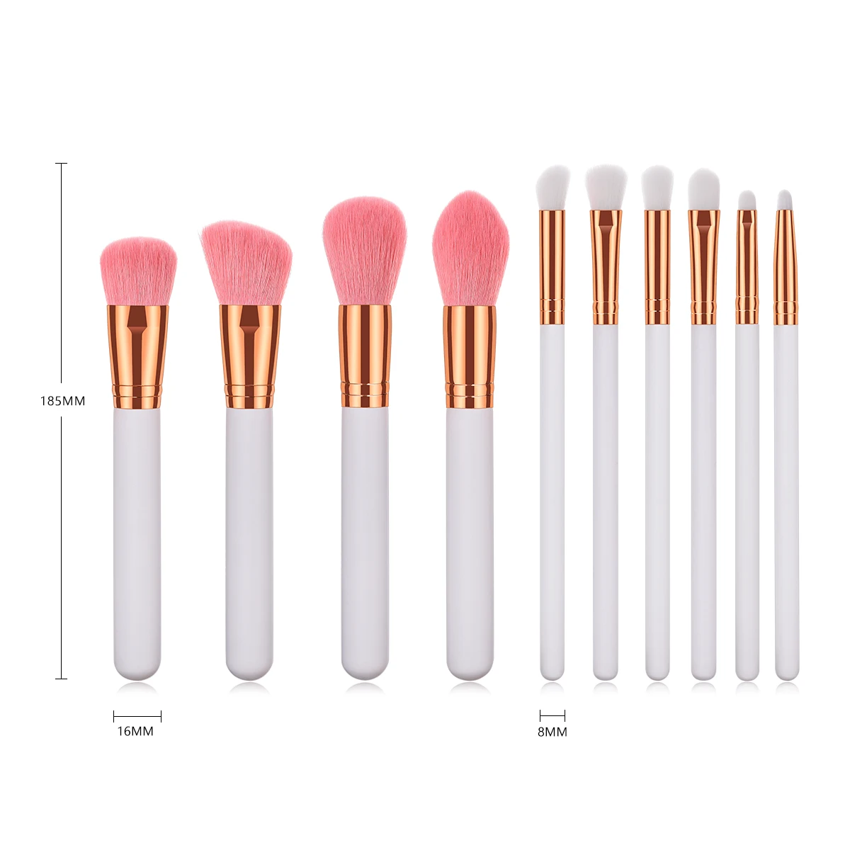 

10 pcs Makeup Wooden Handle Goat Hair Women Travel Makeup Brush Set Home