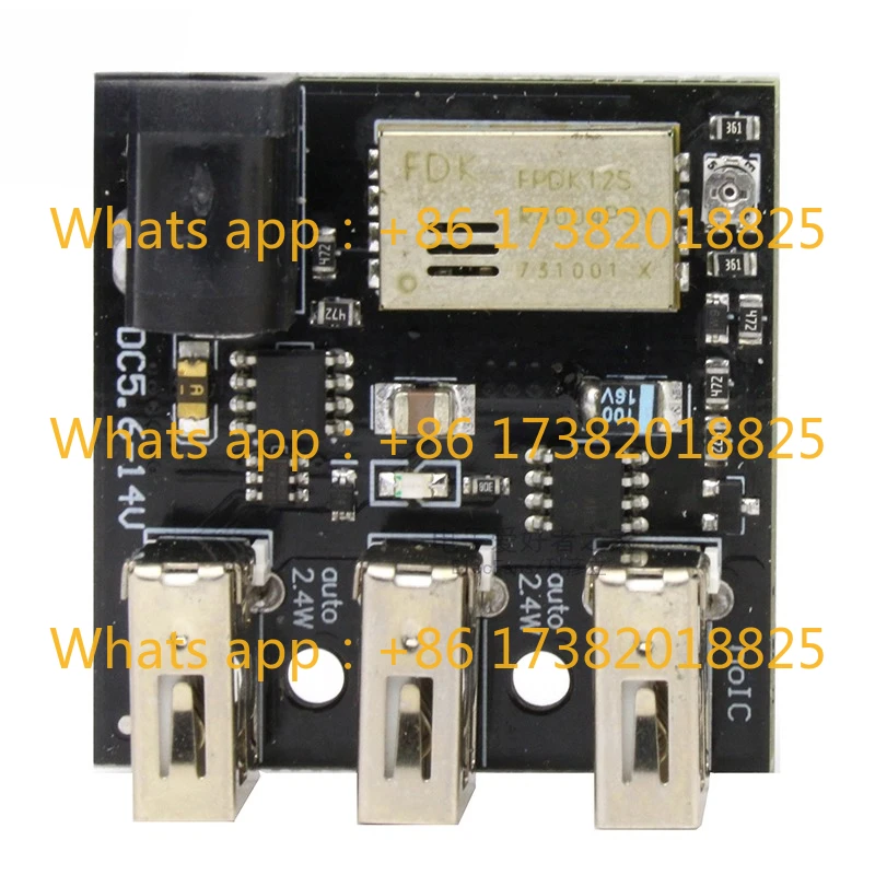 10PCS DC5.5mm input 9V 12V output 3 USB ports 5V 8A mobile power board step-down charger module