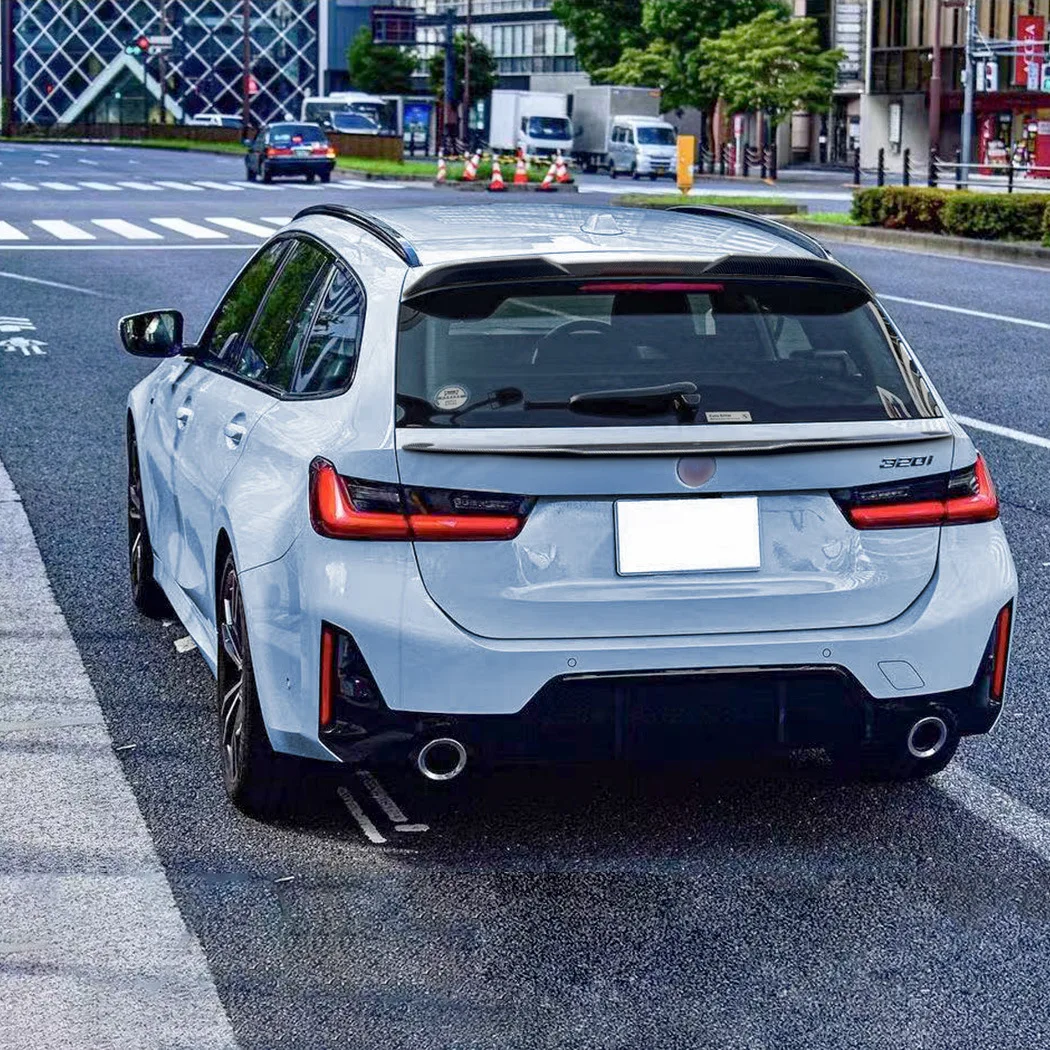 2019 To 2024 For BMW 3 Series G21 Pre-facelift Touring LCI Rear Roof Spoiler Wing Lip By High Quality ABS Body Kit Gloss Black