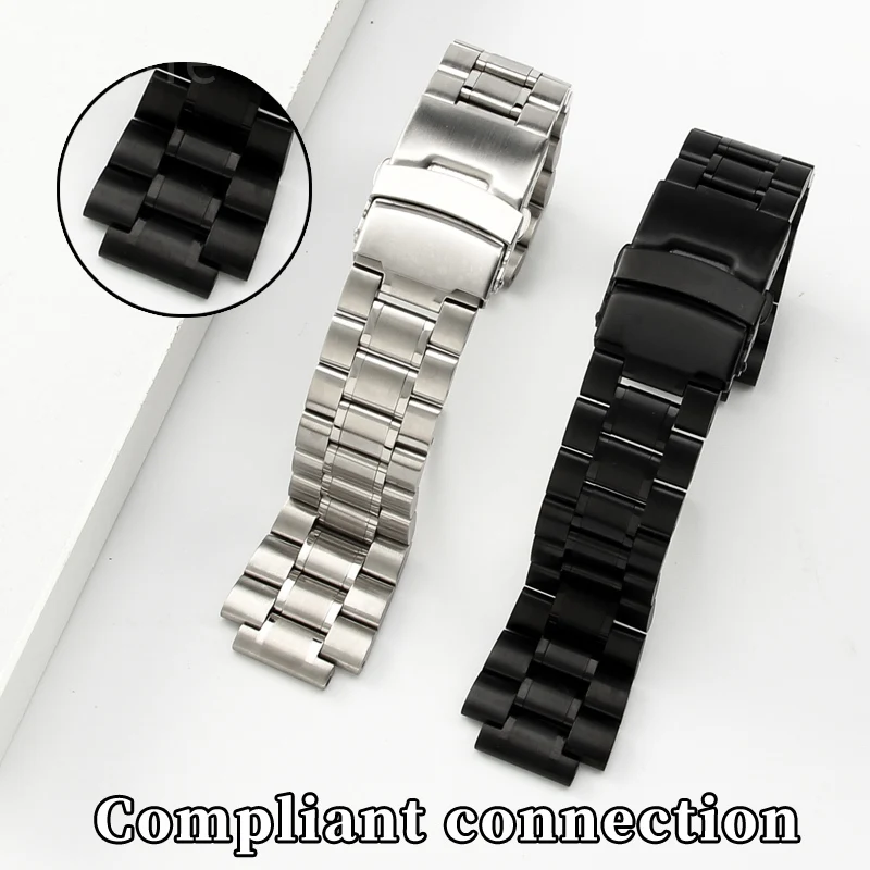 For Timex Tide Strap Tw2r55500 T2n720 T2n721 T2n739 Convex Watch Strap Watchband Belt16mm Solid Stainless Steel Watch Band