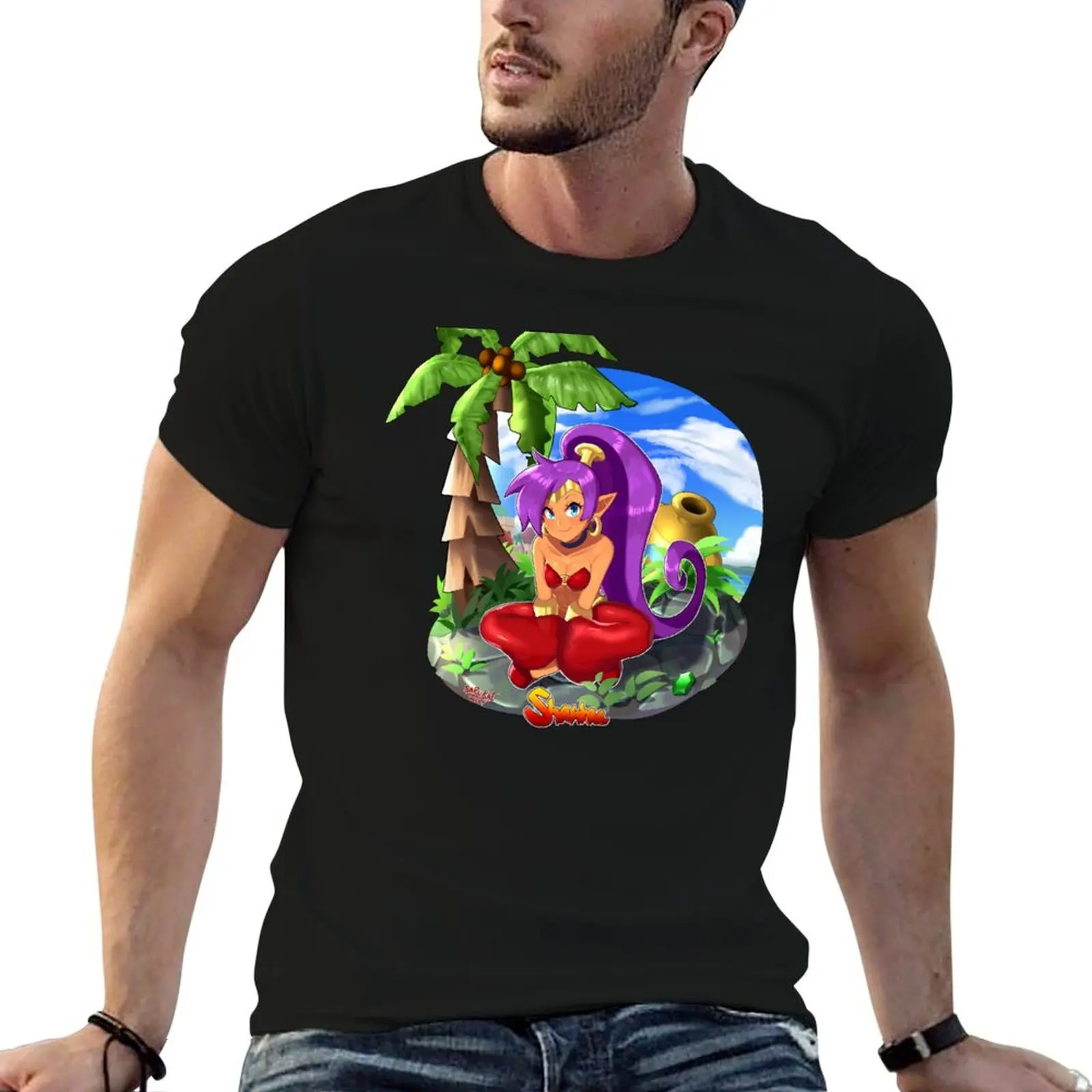 

cotton shirts Shantae! T-Shirt t t shirt oversize anime man