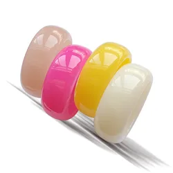 62mm 67mm Summer Jelly Color Acrylic Bracelets for Women Fashion Round Resin Big Multi-color Exaggerated Bangles B10