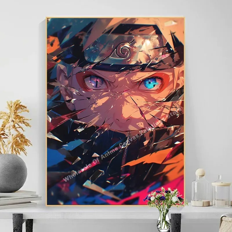 Naruto Poster Kakasi Sasuke Itachi Uchiha Akatsuki Anime Super Burning Illustration Modern Home Decoration Aesthetic Gift