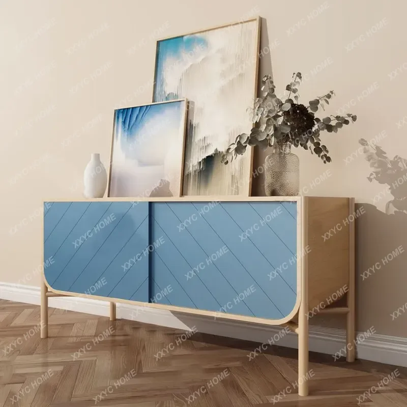XX paint side cabinet multifunctional solid wood entrance cabinet TV cabinet