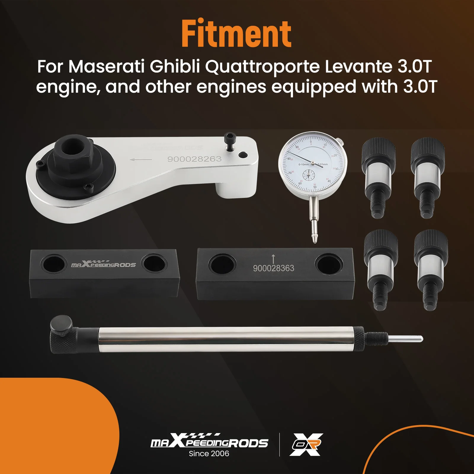 

Engine Timing Tool Set for Maserati Ghibli Quattroporte Levante 3.0T 900028363
