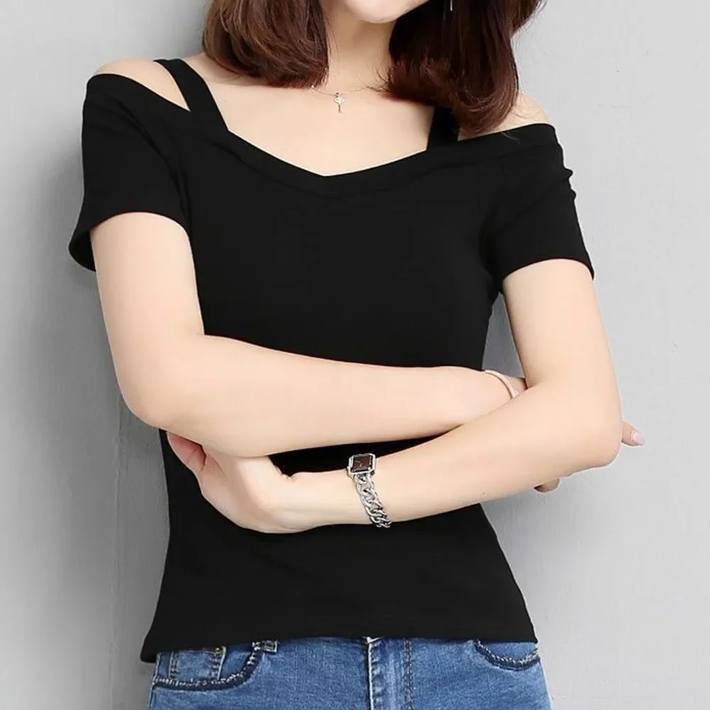 Casual Daily T-shirt Fashion T-shirt Suspender Korean Elegant Korean Street Going Out Parties Spring And Summer