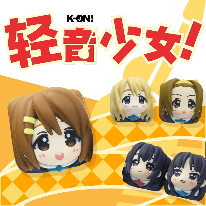 K‑ON! Anime Peripherals Hirasawa Yui & Akiyama Mio Personalized Resin ESC Keycap, Mechanical Keyboard Decor Otaku Surprise Gift