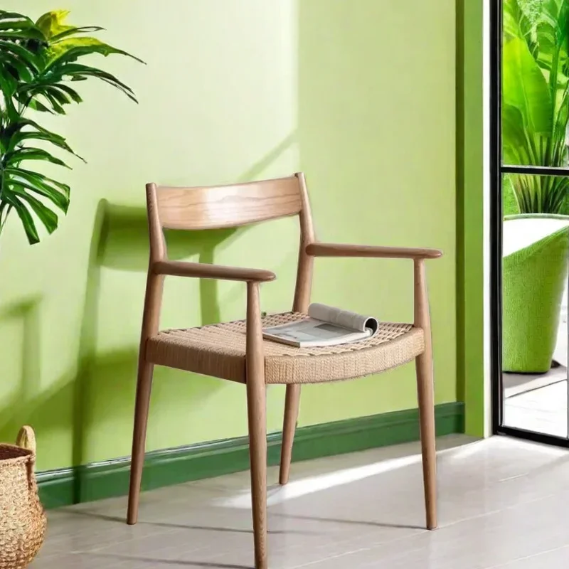 Armchair Wooden Chair Chair Bedroom Makeup Design Furniture Armchair Dining Relaxing Garden Modern Accent Rattan Chairs Pack